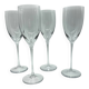 Set of 4 champagne flutes Daum cristal