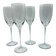 Set of 4 champagne flutes Daum cristal