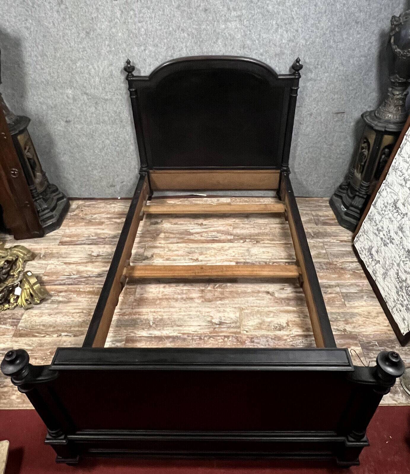 Napoleon III period center bed in lacquered wood circa 1850