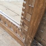 Art Deco mirror in Burmese teak