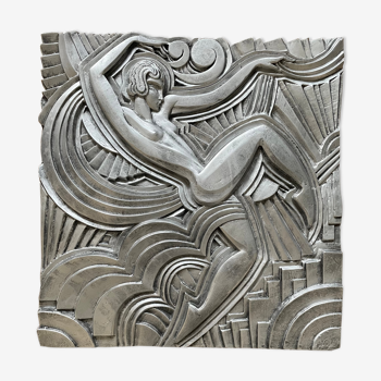 Bas relief en plâtre Art Déco