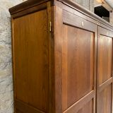 Vintage Parisian solid oak cabinet
