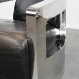 Unique design Aviator armchair with an aluminium frame