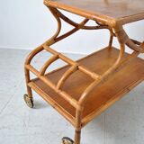 Rattan serving trolley 1970