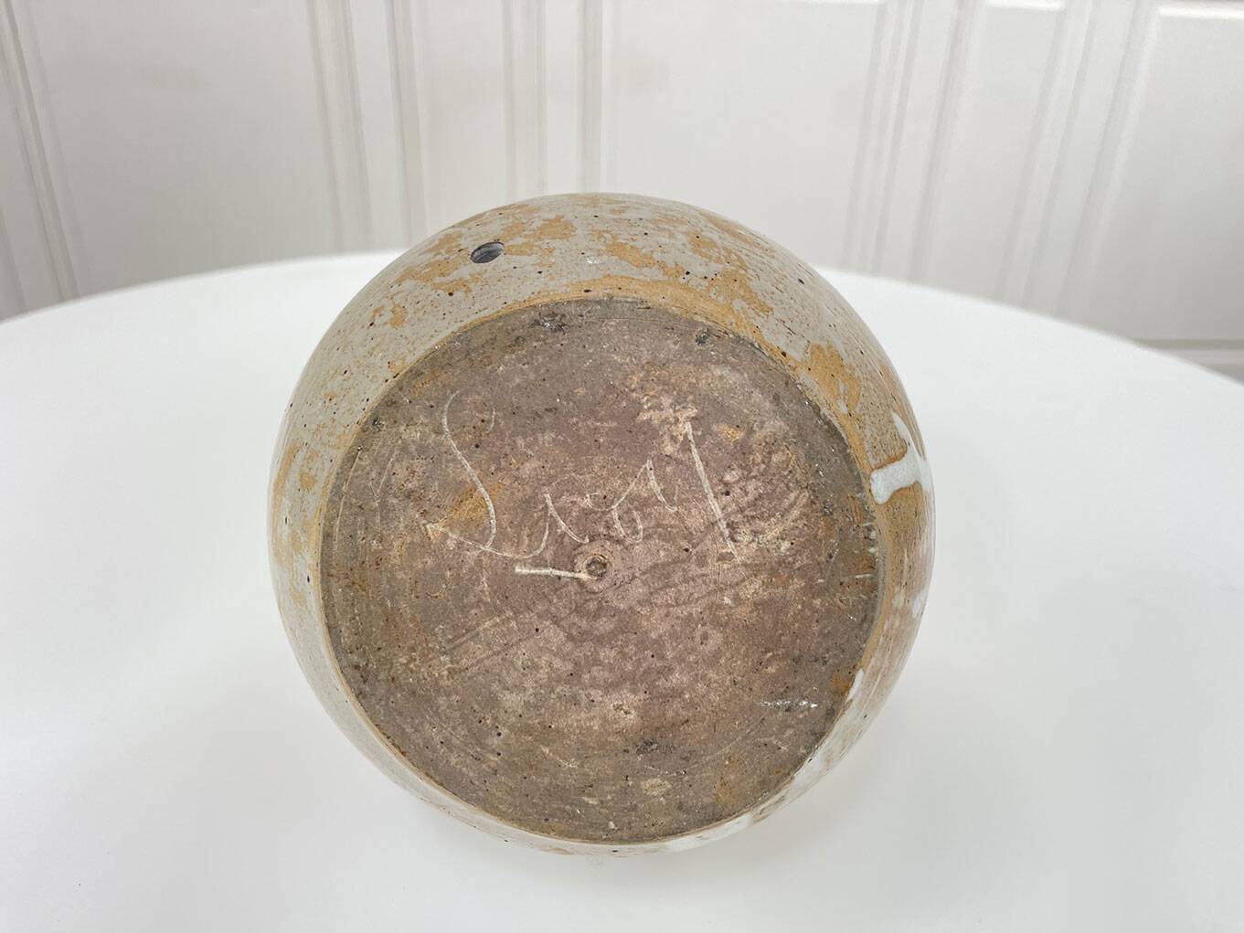 Vintage Eugène Lion stoneware vase