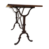 Oak and cast iron bistro table