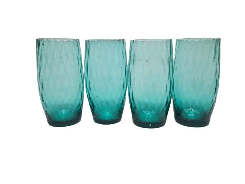 Vintage cocktail glasses by Sarnecki for Krosno Glassworks, Poland, 1970s, set of 4