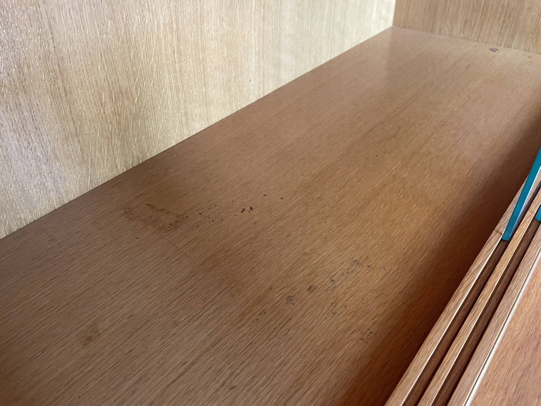 Vintage Scandinavian Secretary Desk 1960s - Oak Colour