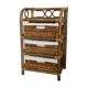 Bamboo and rattan drawer cabinet