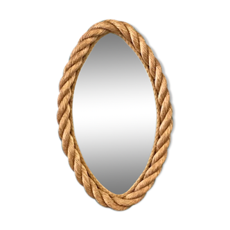 Miroir ovale en corde  25x41cm
