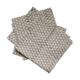 Lot de 4 serviettes block-print noir et beige