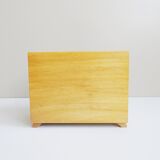 Boîte en bois avec tiroirs, boîte à bijoux années 1960