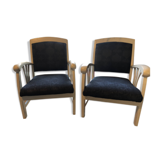 Pair of restored armchairs