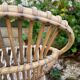 Set of 3 vintage rattan armchairs