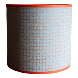 Nepalese blue and orange paper lampshade