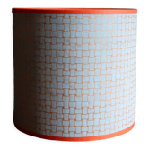 Abat-jour en papier Népalais bleu et orange