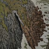 Lithograph by Henri Rivière Aspects of Nature - The Cliff