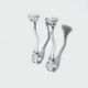 Sculptural glass candle holders