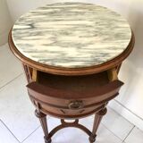 Louis XVI style round bedside table