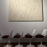 Set of 4 Knoll tulip chairs