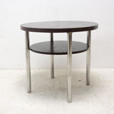 Table basse chromée Bauhaus par Robert Slezak années 1930