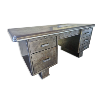 Industrial metal desk