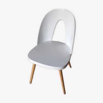 White dining chair by Antonin Suman for Tatra, 1960