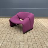 2x Artifort Groovy F598 by Pierre Paulin, Violet, original