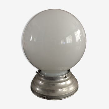 Boule plafonnier verre blanc