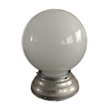 Boule plafonnier verre blanc