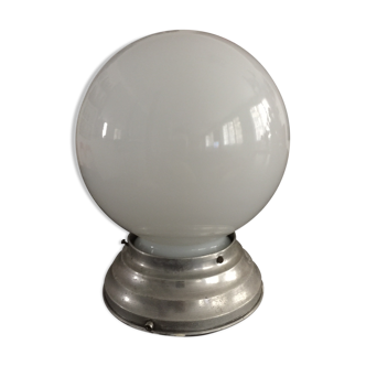 Boule plafonnier verre blanc