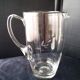 Water jug, blown glass carafe, engraved decoration.