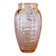 Art Deco style vase in salmon-colored glass