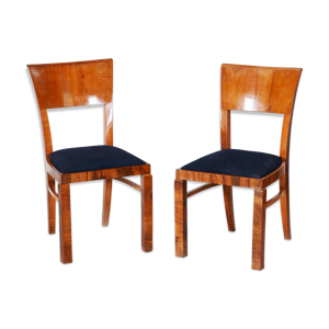 paire de chaises de salle à manger Art déco fabriquées en Tchéquie des années 1930