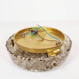 Petite applique murale en laiton et verre de Murano de Hillebrand