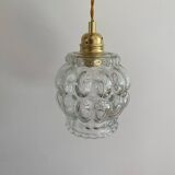 Baladeuse avec globe vintage en verre transparent
