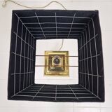 Paire de lampes de table de style Régence avec abat-jour noirs – Base en laiton et bois