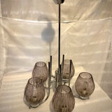 Vintage Lustre with 5 Mauve light lights