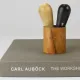 Carl Aubock II "The Bombs" salt and pepper shakers, walnut & horn, 1950s