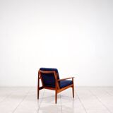 2 fauteuils lounge en teck par Arne Vodder pour Glostrup Mobelfabrik