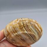 Petit cendrier vintage en onyx à trois supports