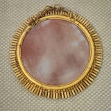 Sun mirror in rattan and bamboo, Italy 1960's 53cm