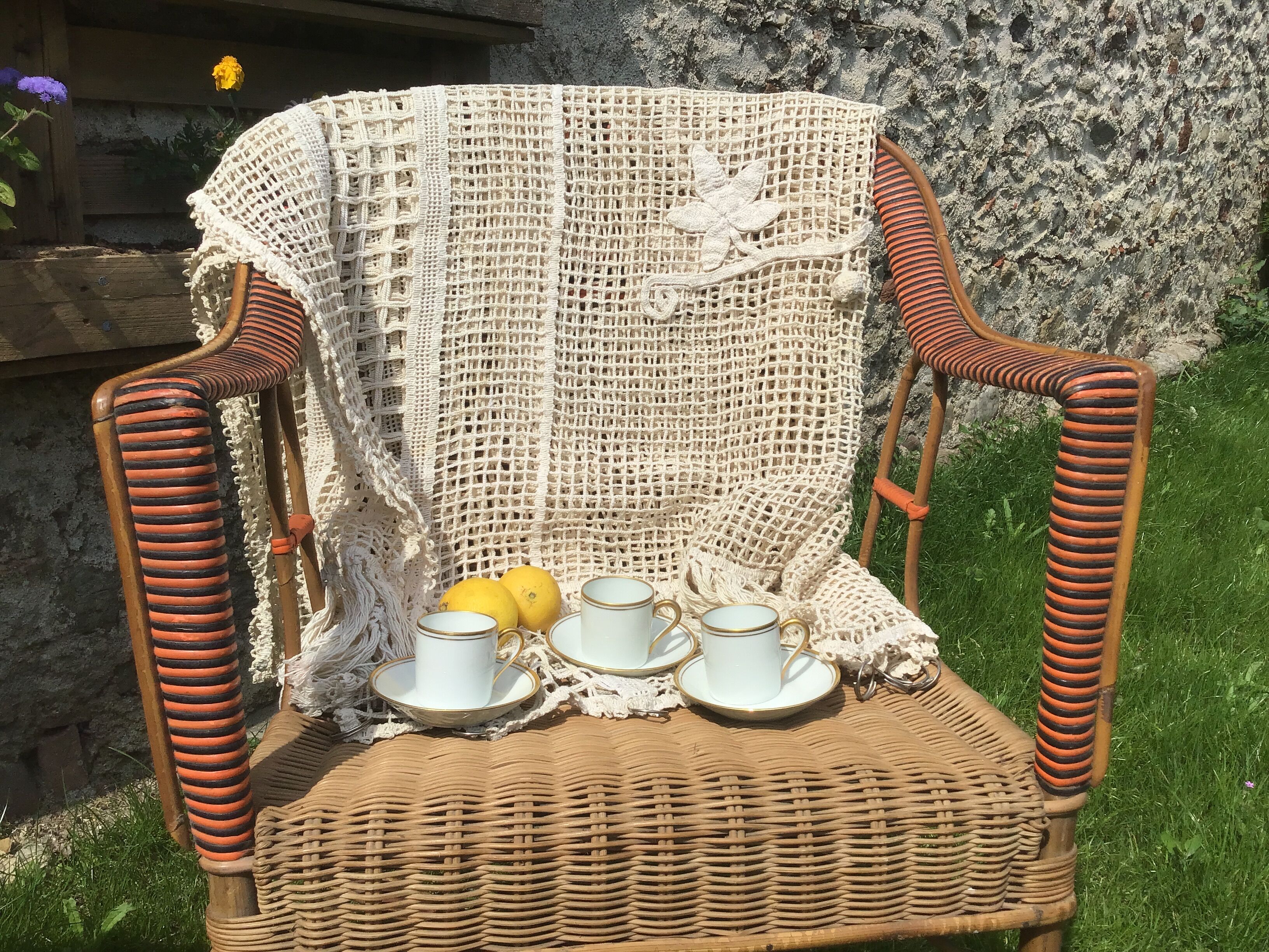 3 cups and their limoges porcelain undercup