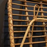 Rattan coat rack