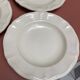 Set of 4 ivory gadroon soup plates Digoin Sarreguemines