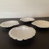 Aluminum scallop butter dishes