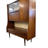 Vintage wooden cabinet with display case / bar section