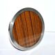 Photo frame in sterling sterling silver 925 - round guilloche line medallion
