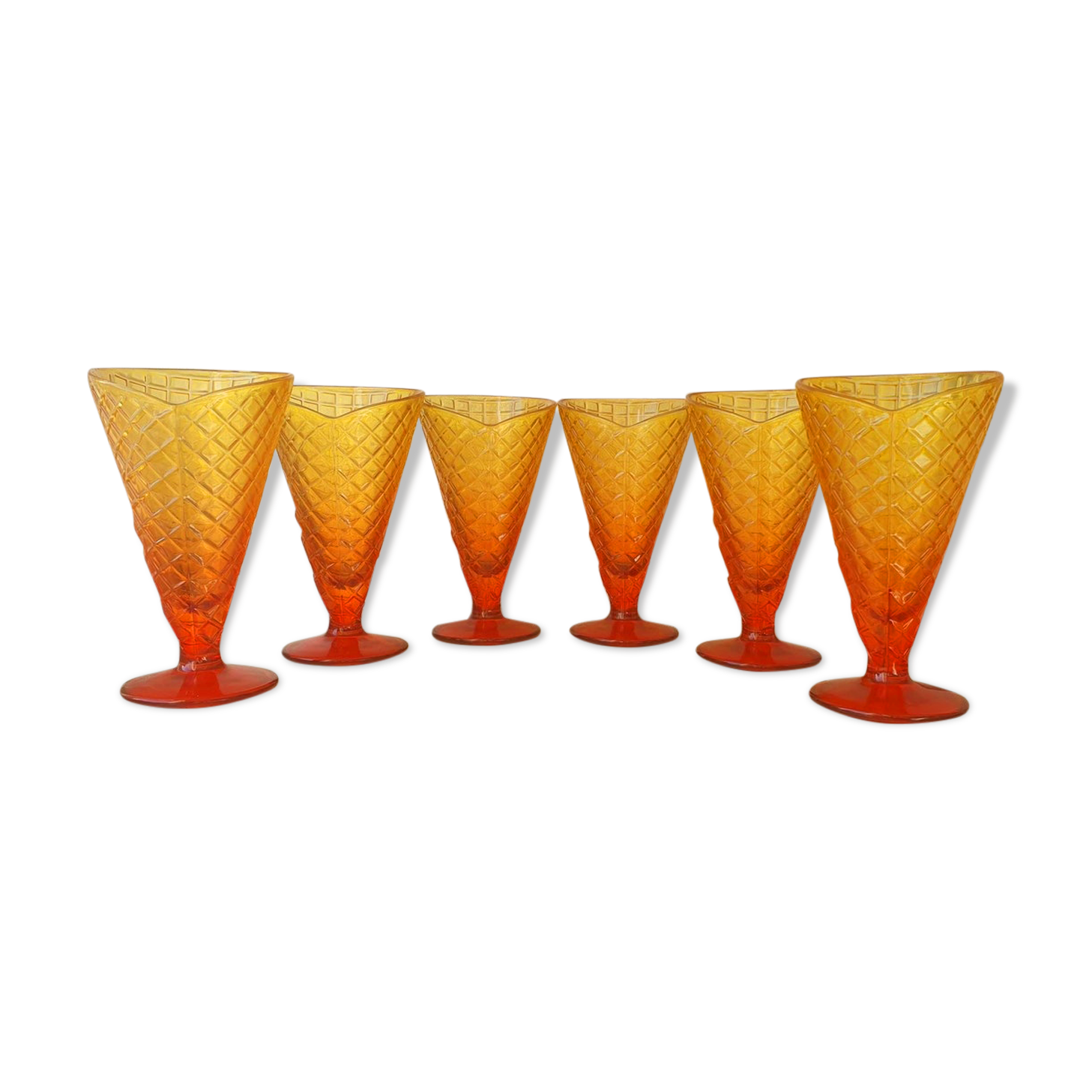 Lot of 6 cups of ice design Italian 80s