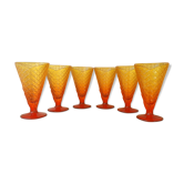 Lot de 6 coupes de glace design italien années 80